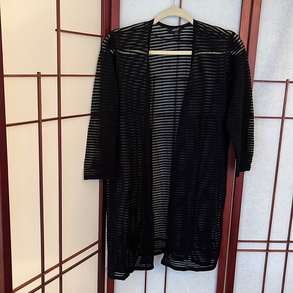 Alfani Large Black Cardigan Fly Away Sweater in EUC